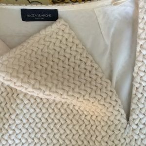 Piazza Sempione, Saks Fifth Ave cream wool skirt